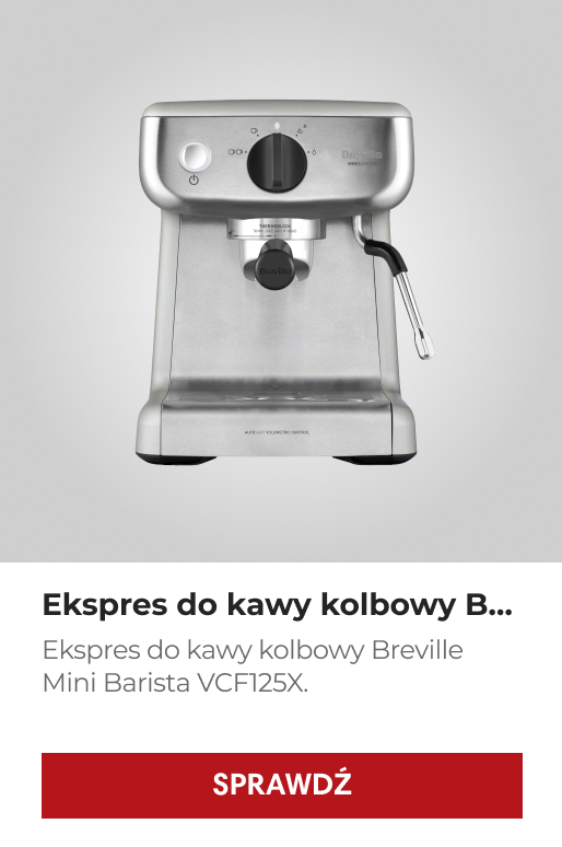 Funkcjonalny i stylowy Ekspres do kawy kolbowy Breville Mini Barista VCF125X